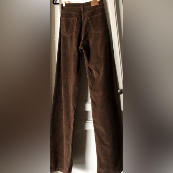 Motel Rocks corduroy trousers 90’s parallel jeans wide leg chocolate brown - Picture 10 of 16